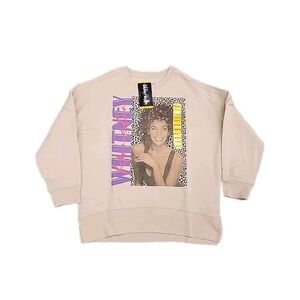 Licensed Ladies Crewneck Sweatshirt Whitney Houston Large